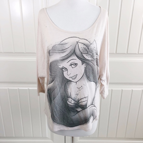 Disney Tops - Disney Parks Ariel Rhinestone Dolman Sleeve Top